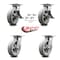 Service Caster 8 Inch Thermoplastic Caster Set with Roller Bearing 4 Swivel Lock and 2 Brake SCC-35S820-TPRRF-SLB-BSL-2-BSL-2 - alternate 4